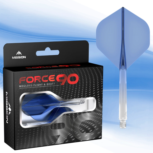 Mission Force 90 Moulded Flight & Shaft System Blau/Transparent - Standard No2